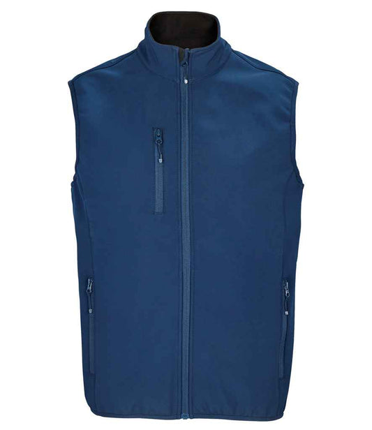 SOLS 03825 SOL'S Falcon Recycled Soft Shell Bodywarmer in Abyss Blue