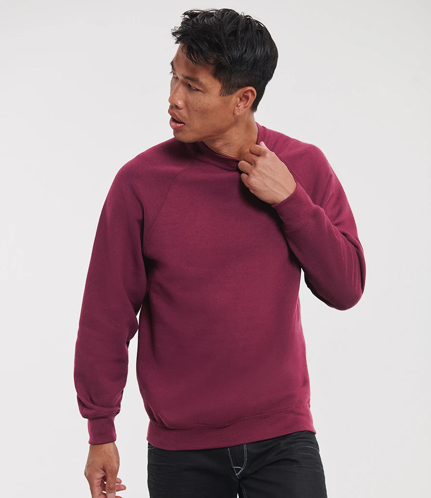Russell Athletic 762M Russell Athletic Raglan Sweatshirt in Burgundy