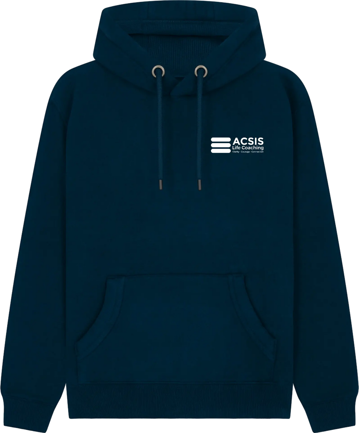 ACSIS Ultra Premium Hoodie Navy White logo