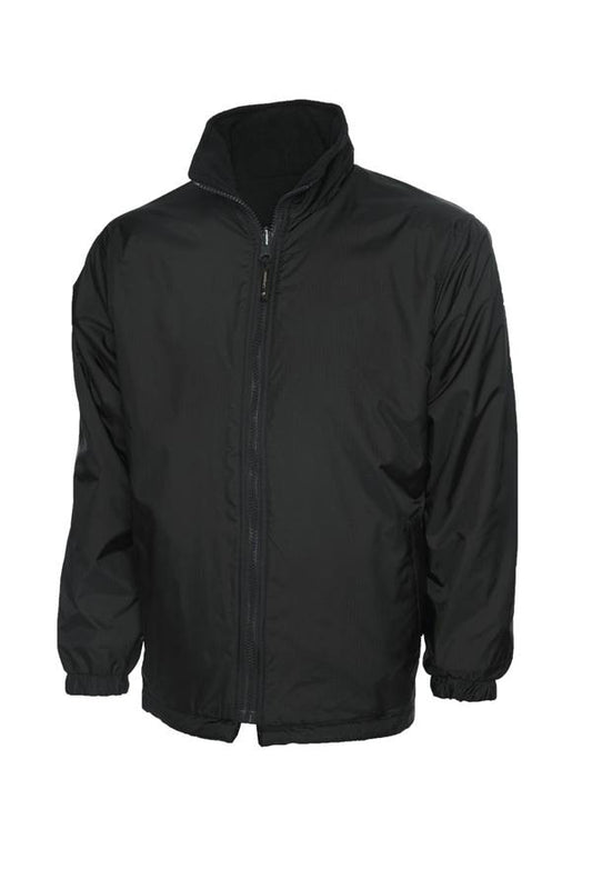Uneek UC606 childrens reversible fleece jacket in Black