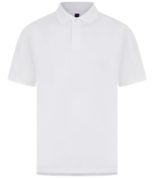 Henbury H475 Coolplus wicking piqué polo shirt in White