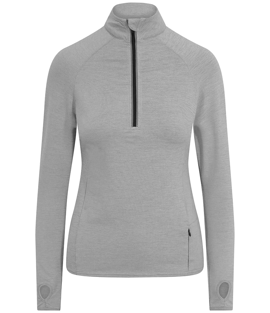 Just Cool JC035 AWDis Ladies Cool-Flex™ Half Zip Top in Silver Grey
