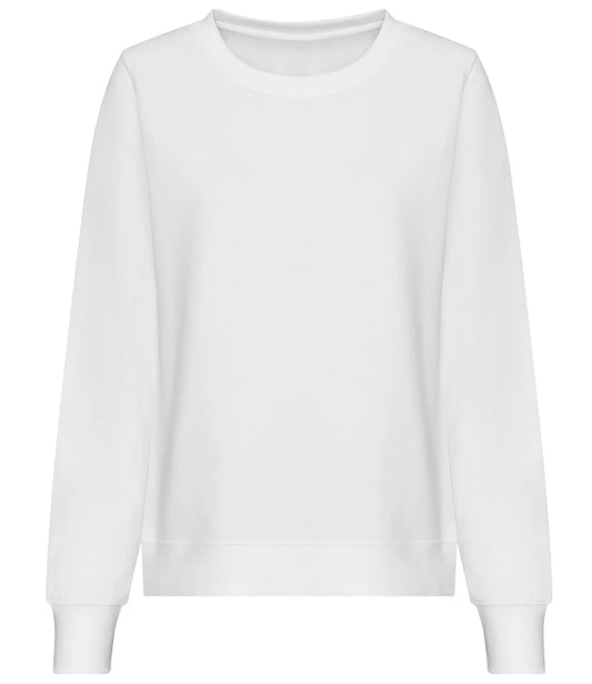 Just Hoods JH030F AWDis Ladies Sweatshirt in Arctic White