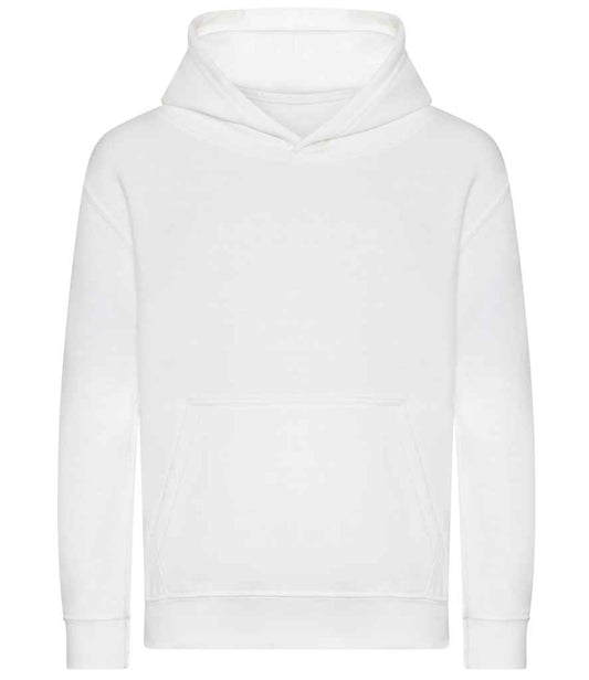 Just Hoods JH201B Kids Organic Hoodie in Arctic White