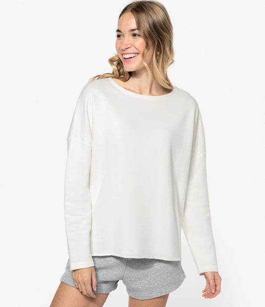 Kariban KB471 Kariban Ladies Oversized Sweatshirt in Off White