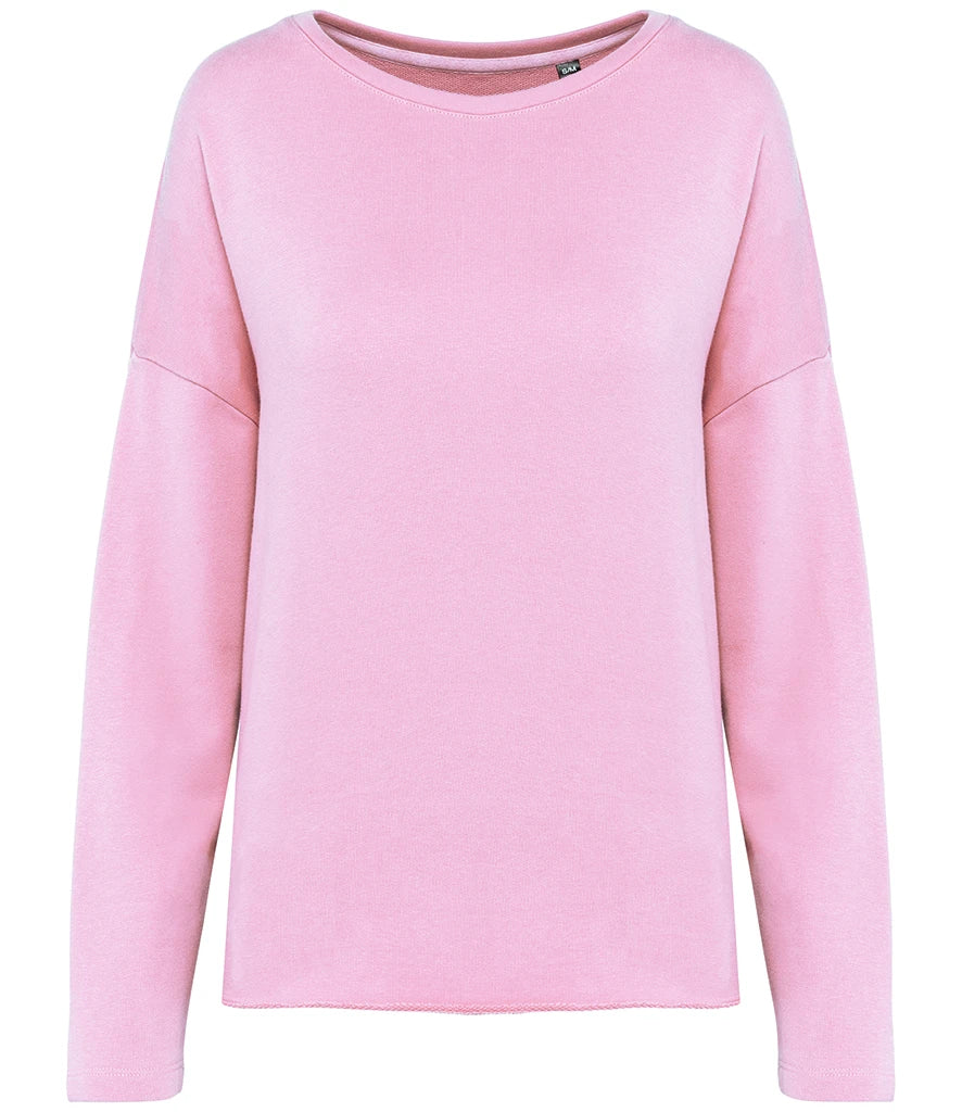 Kariban KB471 Kariban Ladies Oversized Sweatshirt in Pale Pink