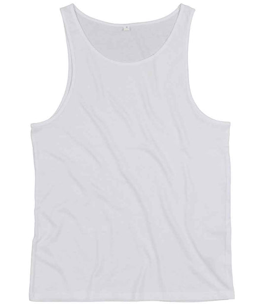 Mantis M133 Drop Armhole Vest Top in White