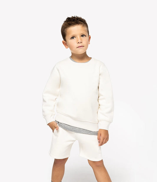 Native Spirit NS403 Native Spirit Kids Crew Neck Sweatshirt in Ivory