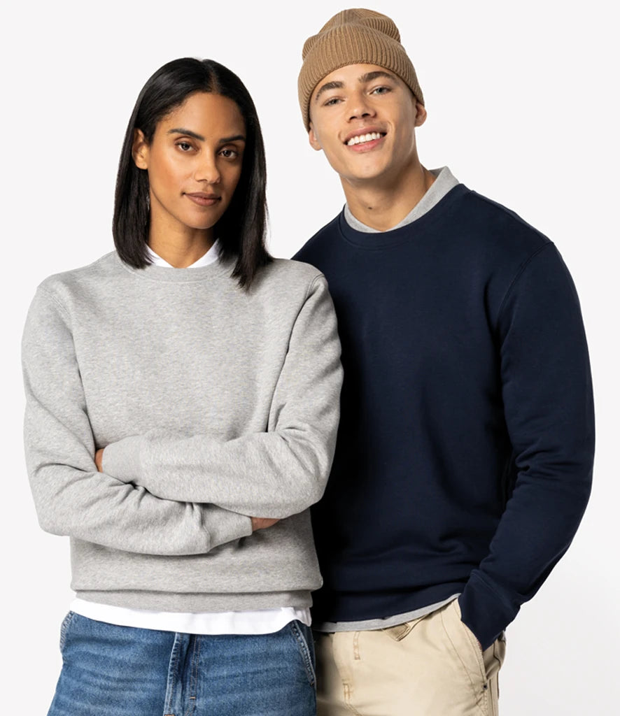 Native Spirit NS443 Native Spirit Unisex Crew Neck Sweatshirt in Moon Grey Heather