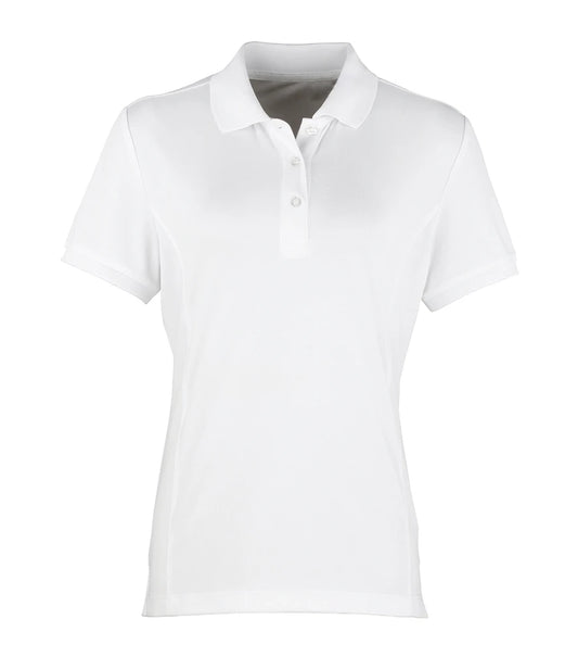 Premier PR616 Ladies Coolchecker Piqué Polo Shirt in White