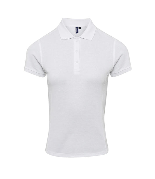 Premier PR632 Ladies Coolchecker Plus Piqué Polo Shirt in White