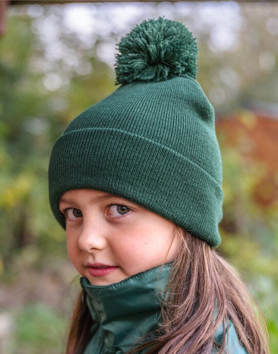 Result Winter Essentials junior pom pom beanie bobble hat