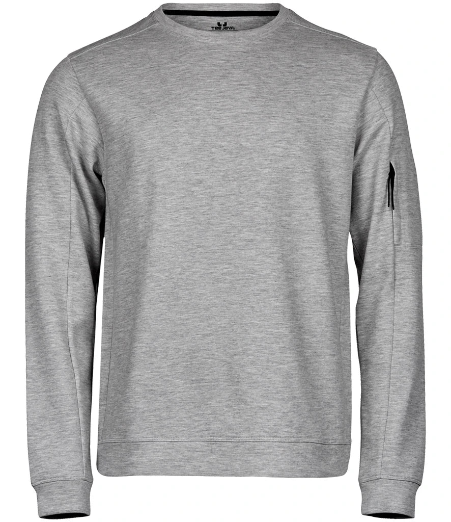 Tee Jays T5700 Tee Jays Athletic Crew Neck Sweatshirt in Heather Grey