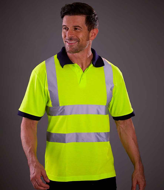 Yoko YK015 Hi-Vis Polo Shirt in Yellow