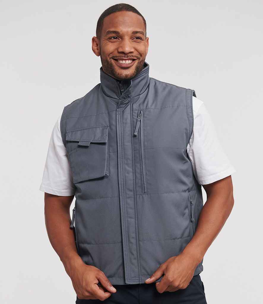 Russell Athletic 014M Russell Athletic Gilet in Convoy Grey