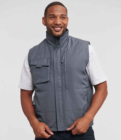Russell Athletic 014M Russell Athletic Gilet in Convoy Grey