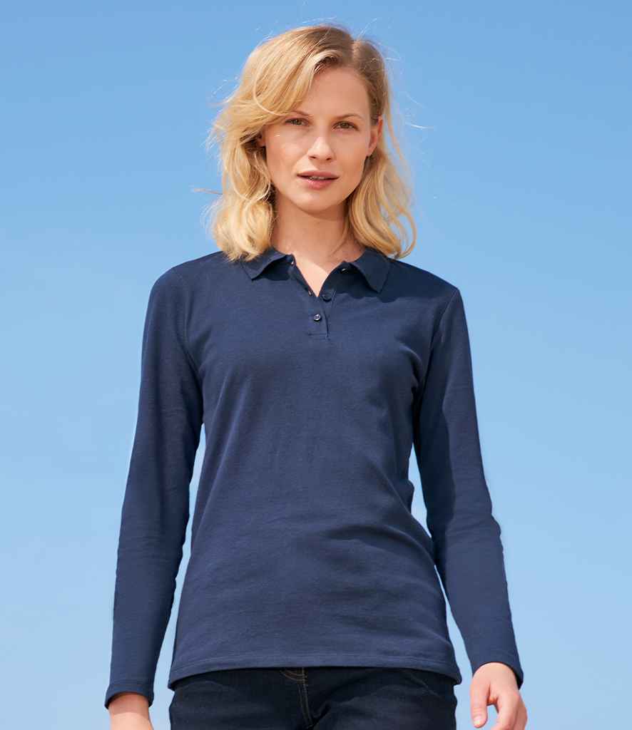 SOLS 02083 SOL'S Ladies Perfect Long Sleeve Piqué Polo Shirt