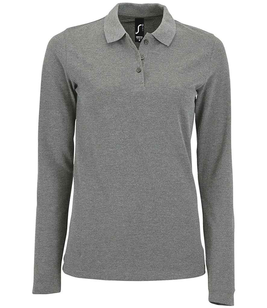 SOLS 02083 SOL'S Ladies Perfect Long Sleeve Piqué Polo Shirt