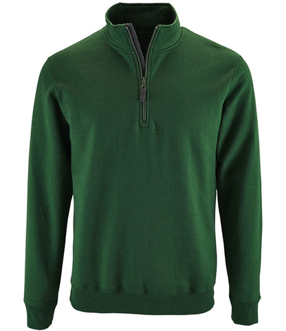 SOLS 02088 SOL'S Stan Contrast Zip Neck Sweatshirt