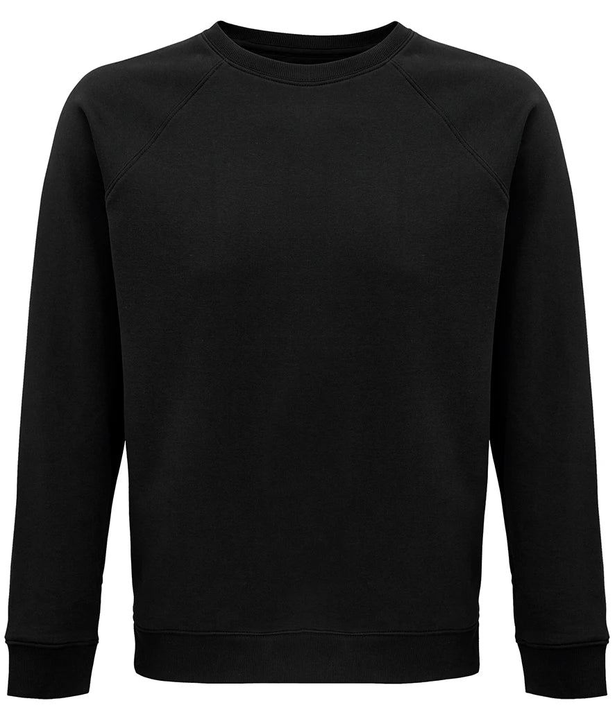 SOLS 03567 SOL'S Unisex Space Organic Raglan Sweatshirt in Black