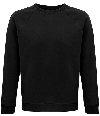 SOLS 03567 SOL'S Unisex Space Organic Raglan Sweatshirt in Black