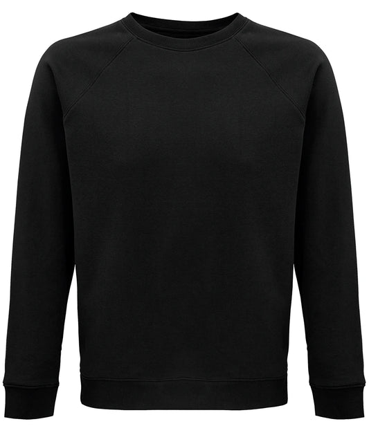 SOLS 03567 SOL'S Unisex Space Organic Raglan Sweatshirt in Black