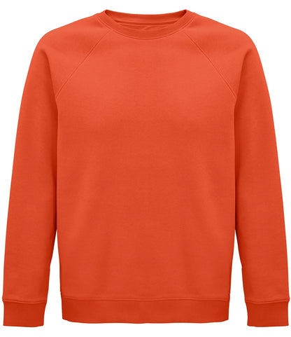 SOLS 03567 SOL'S Unisex Space Organic Raglan Sweatshirt in Burnt Orange