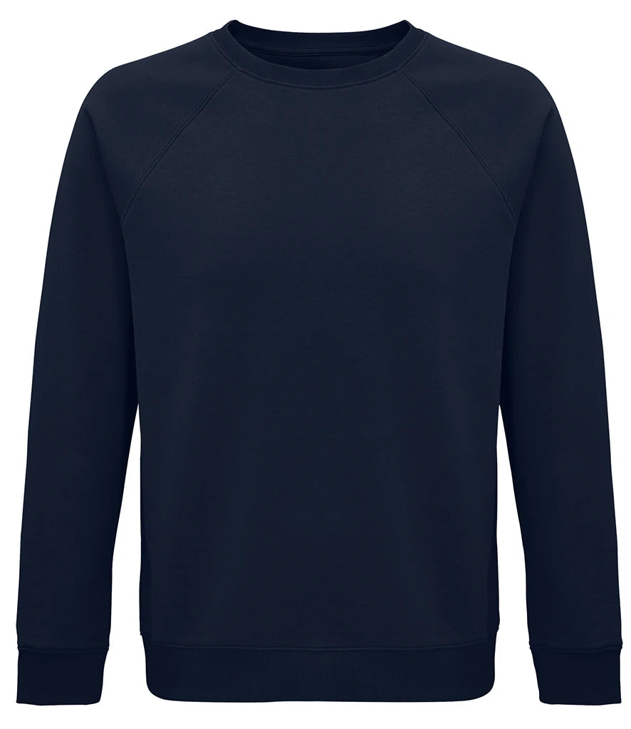 SOLS 03567 SOL'S Unisex Space Organic Raglan Sweatshirt in French Navy