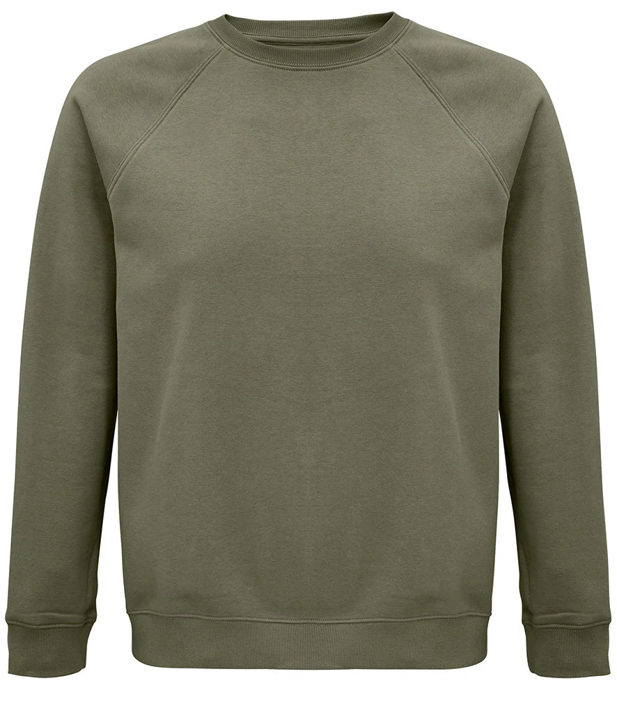 SOLS 03567 SOL'S Unisex Space Organic Raglan Sweatshirt in Khaki