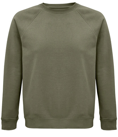 SOLS 03567 SOL'S Unisex Space Organic Raglan Sweatshirt in Khaki