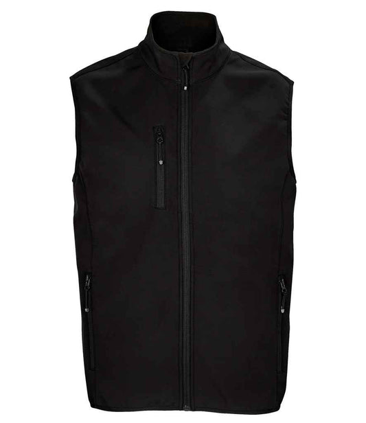 SOLS 03825 SOL'S Falcon Recycled Soft Shell Bodywarmer in Black