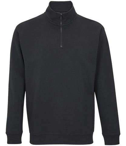 SOLS 04234 SOL'S Unisex Conrad 1/4 Zip Sweatshirt in Black