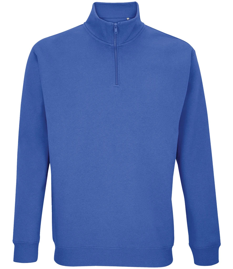 SOLS 04234 SOL'S Unisex Conrad 1/4 Zip Sweatshirt in Royal Blue