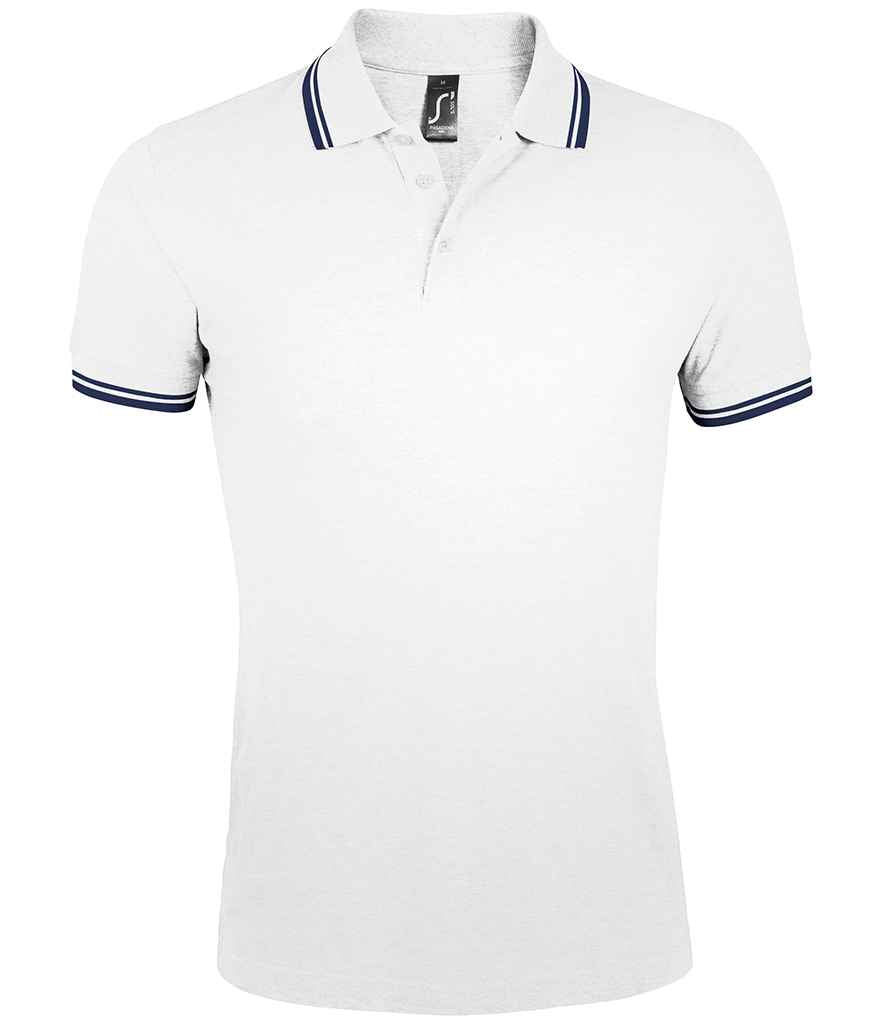 SOLS 10577 SOL'S Pasadena Tipped Cotton Piqué Polo Shirt