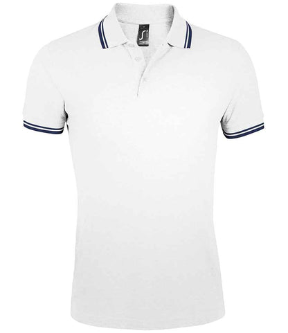 SOLS 10577 SOL'S Pasadena Tipped Cotton Piqué Polo Shirt