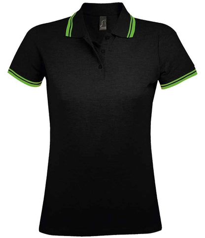 SOLS 10578 SOL'S Ladies Pasadena Tipped Cotton Piqué Polo Shirt