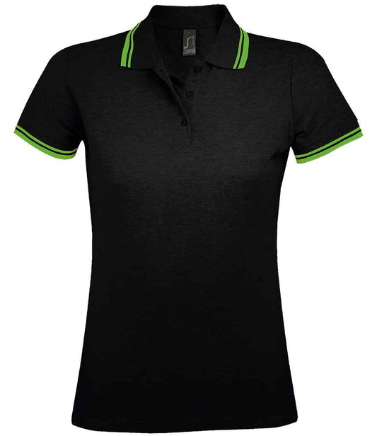 SOLS 10578 SOL'S Ladies Pasadena Tipped Cotton Piqué Polo Shirt