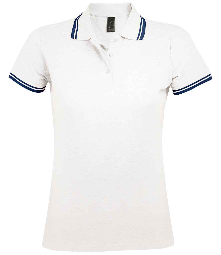 SOLS 10578 SOL'S Ladies Pasadena Tipped Cotton Piqué Polo Shirt