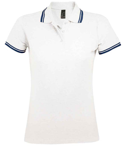 SOLS 10578 SOL'S Ladies Pasadena Tipped Cotton Piqué Polo Shirt