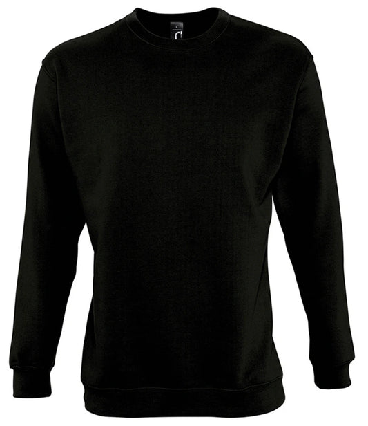 SOLS 13250 SOL'S Unisex New Supreme Sweatshirt in Black