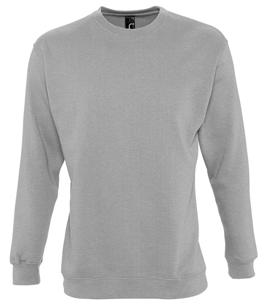 SOLS 13250 SOL'S Unisex New Supreme Sweatshirt in Grey Marl