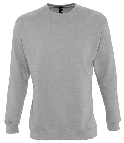 SOLS 13250 SOL'S Unisex New Supreme Sweatshirt in Grey Marl
