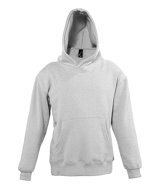 SOLS 13255 Kids Slam Hooded Sweatshirt in Grey Marl