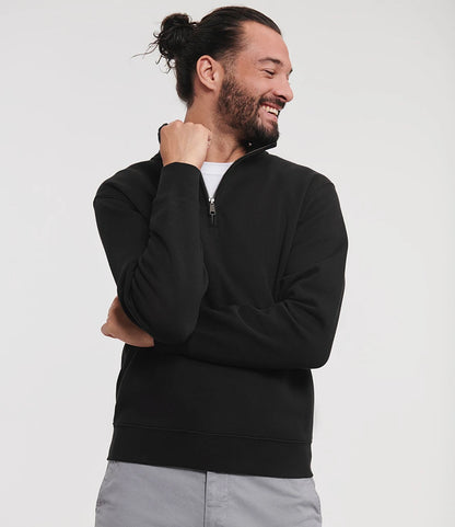 Russell Athletic 270M Russell Athletic Authentic Zip Neck Sweatshirt in Black