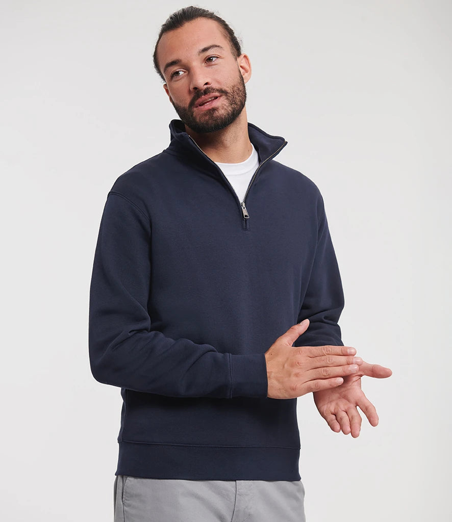 Russell Athletic 270M Russell Athletic Authentic Zip Neck Sweatshirt in French Navy