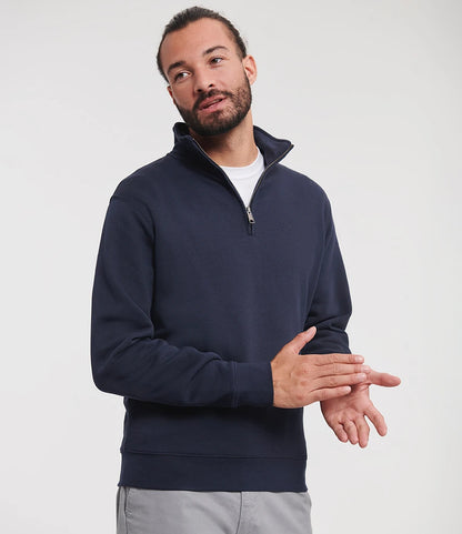 Russell Athletic 270M Russell Athletic Authentic Zip Neck Sweatshirt in French Navy