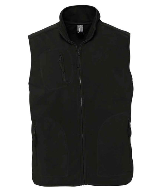 SOLS 51000 SOL'S Unisex Norway Fleece Bodywarmer in Black