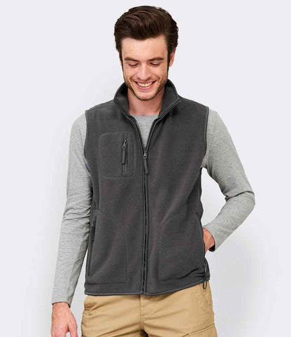 SOLS 51000 SOL'S Unisex Norway Fleece Bodywarmer in Charcoal
