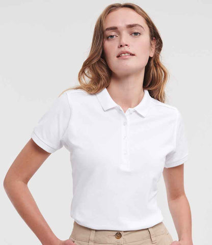 Russell Athletic 566F Ladies Stretch Piqué Polo Shirt