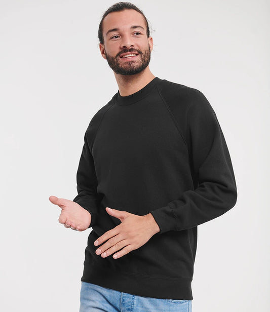 Russell Athletic 762M Russell Athletic Raglan Sweatshirt in Black